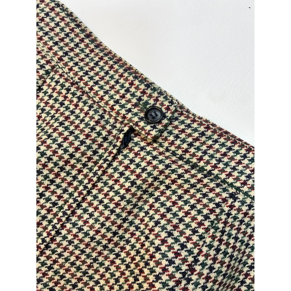 Vintage Prisma Houndstooth Wool Blend Pencil Skirt‎ Career USA Size 8